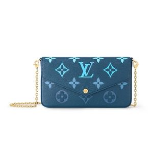 NEW Louis Vuitton Félicie Pochette GRADIENT blue M82349